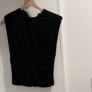 Reformation Black Sleeveless Crewneck Tank